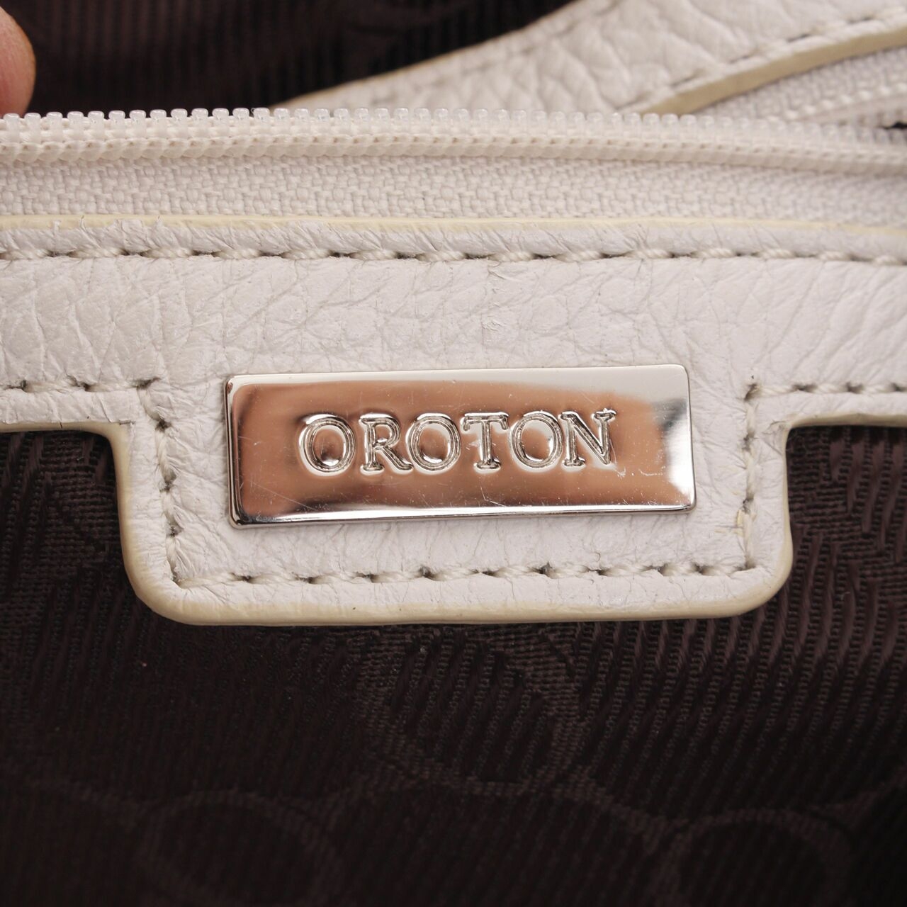 Oroton White Shoulder Bag
