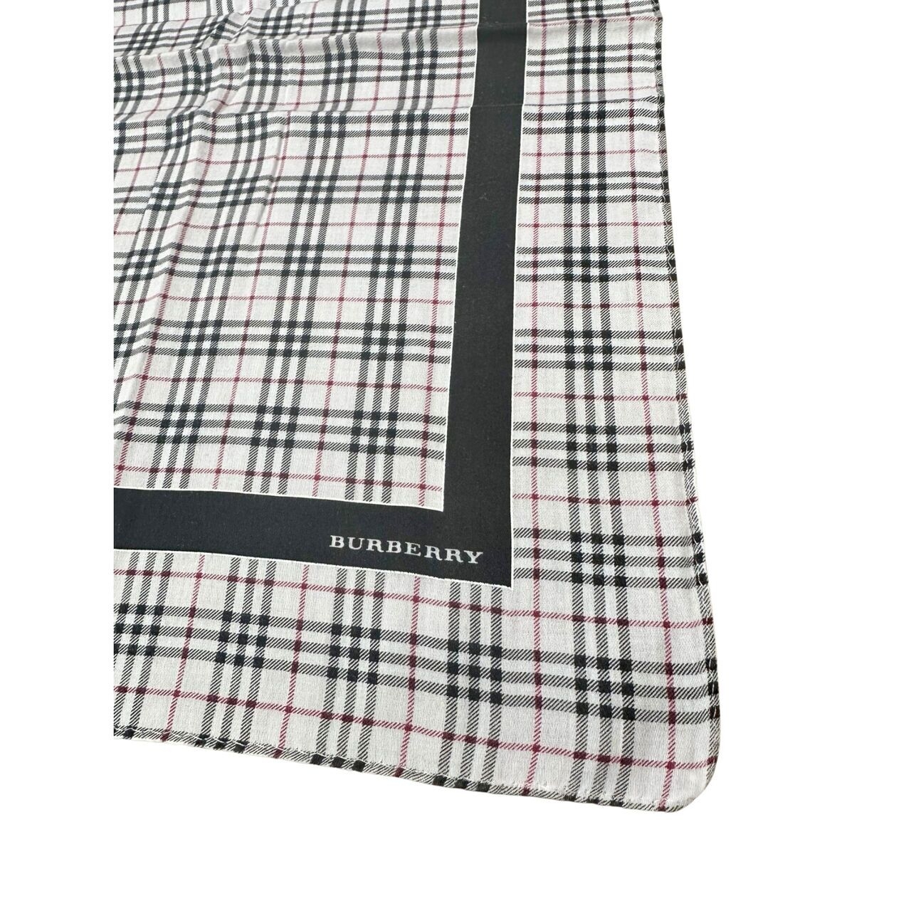 Burberry Dusty Pink And Black Plaid Scarf