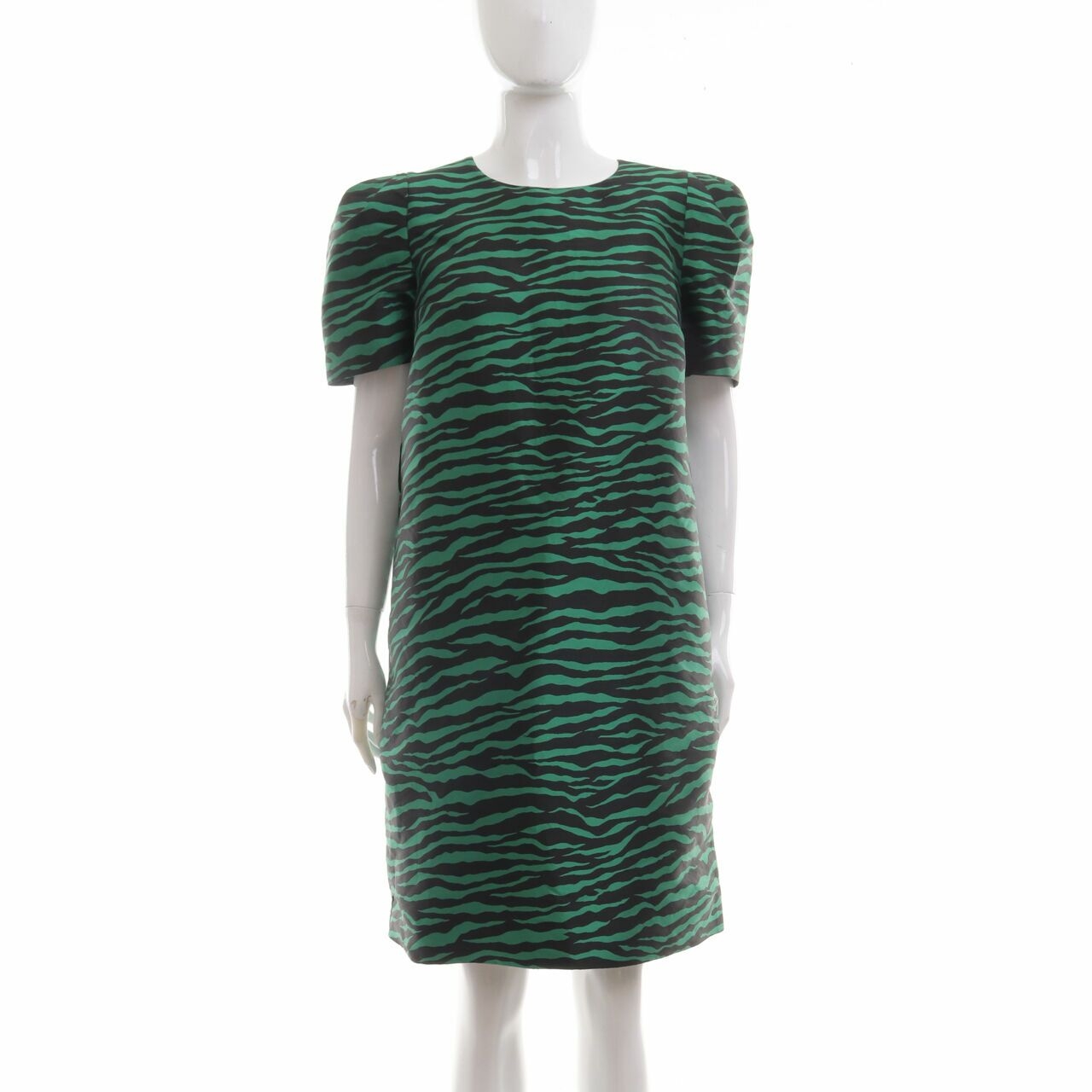 Parosh Black & Green Midi Dress