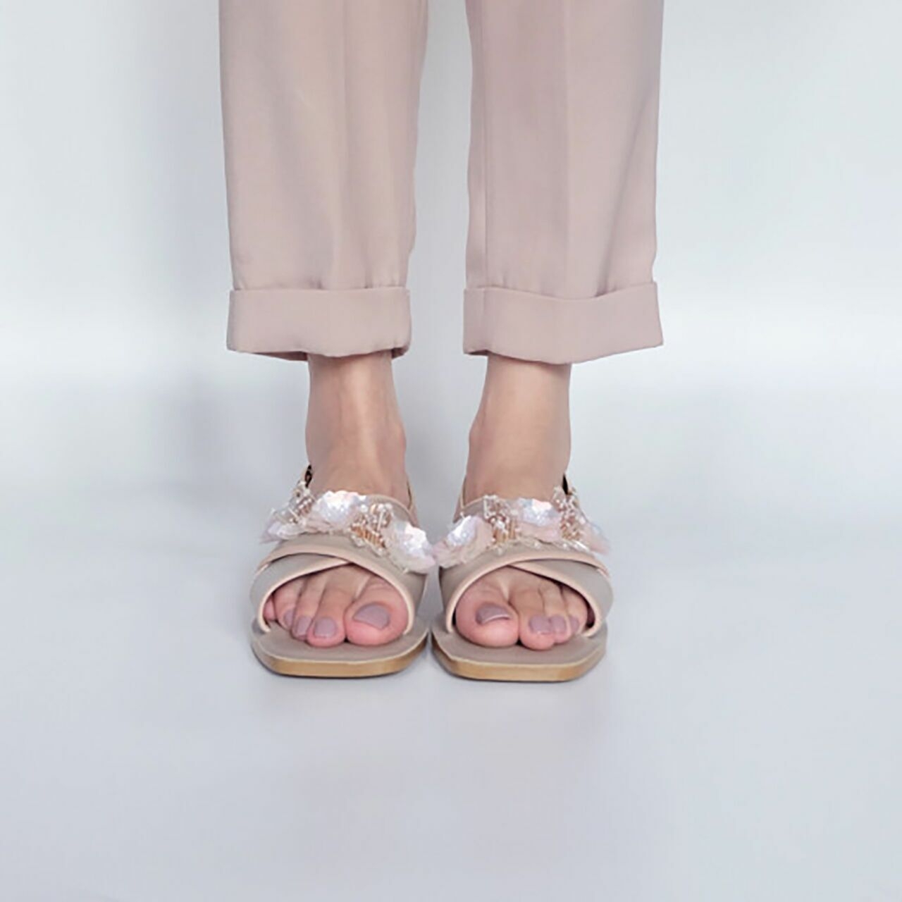 PVRA Silver Organic Sandals