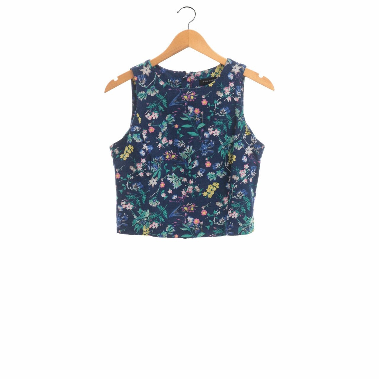 New Look Blue Floral Sleeveless