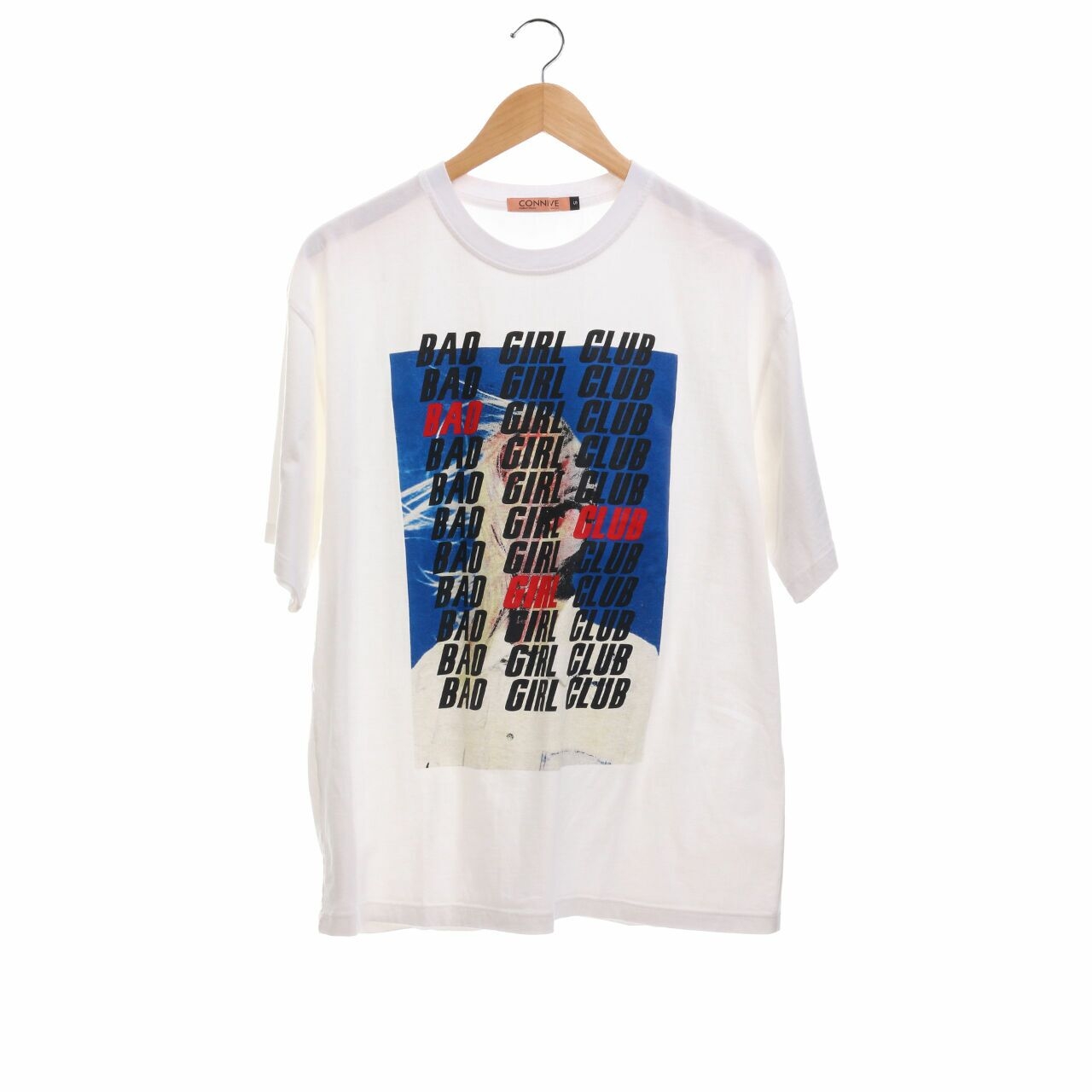 Connive White Printed T-Shirt