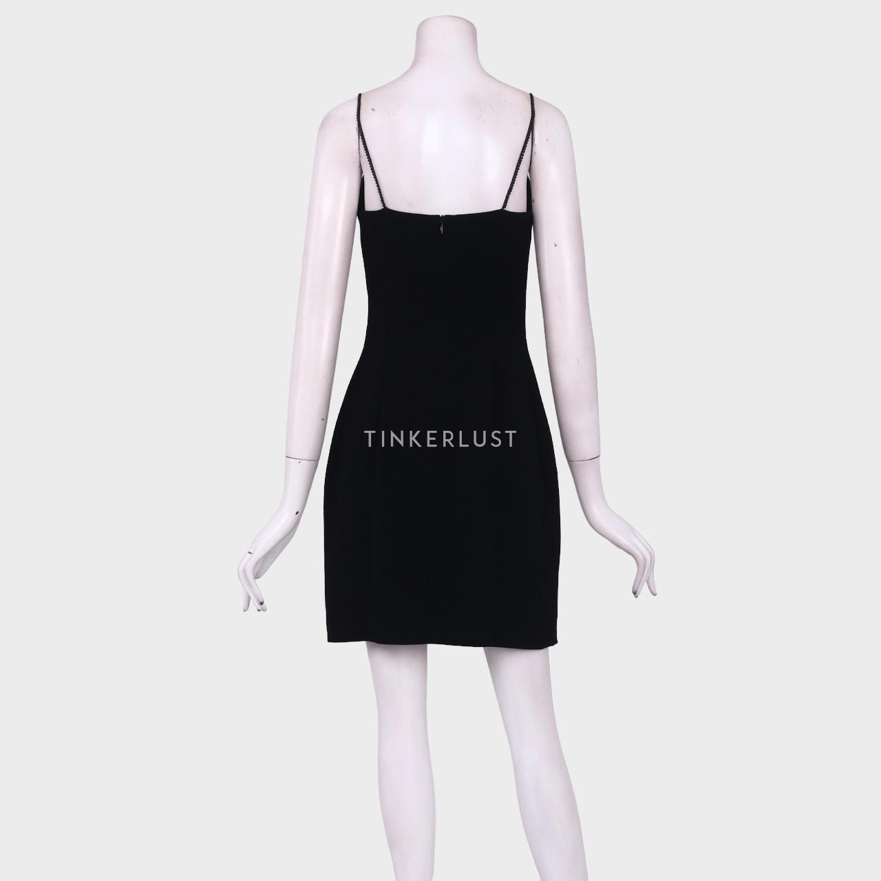 Studio 133 Biyan Black Beaded Strap Mini Dress
