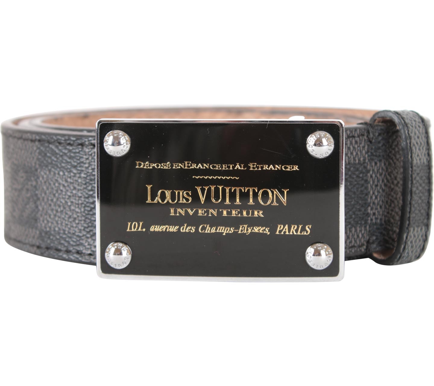 Louis Vuitton Grey Inventeur Belt