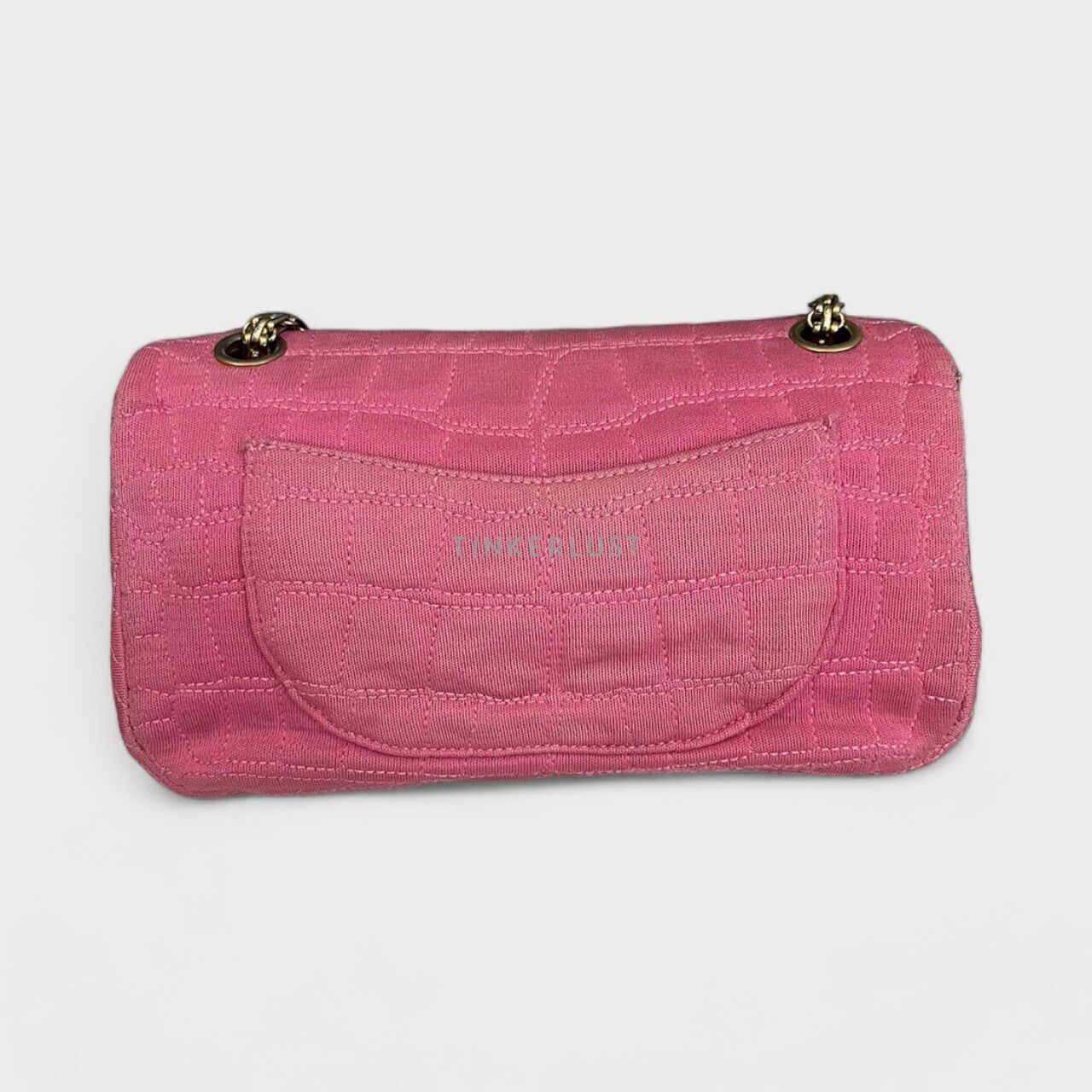 Chanel Reissue Small Pink Jersey Croco #11 GHW Shoulder Bag
