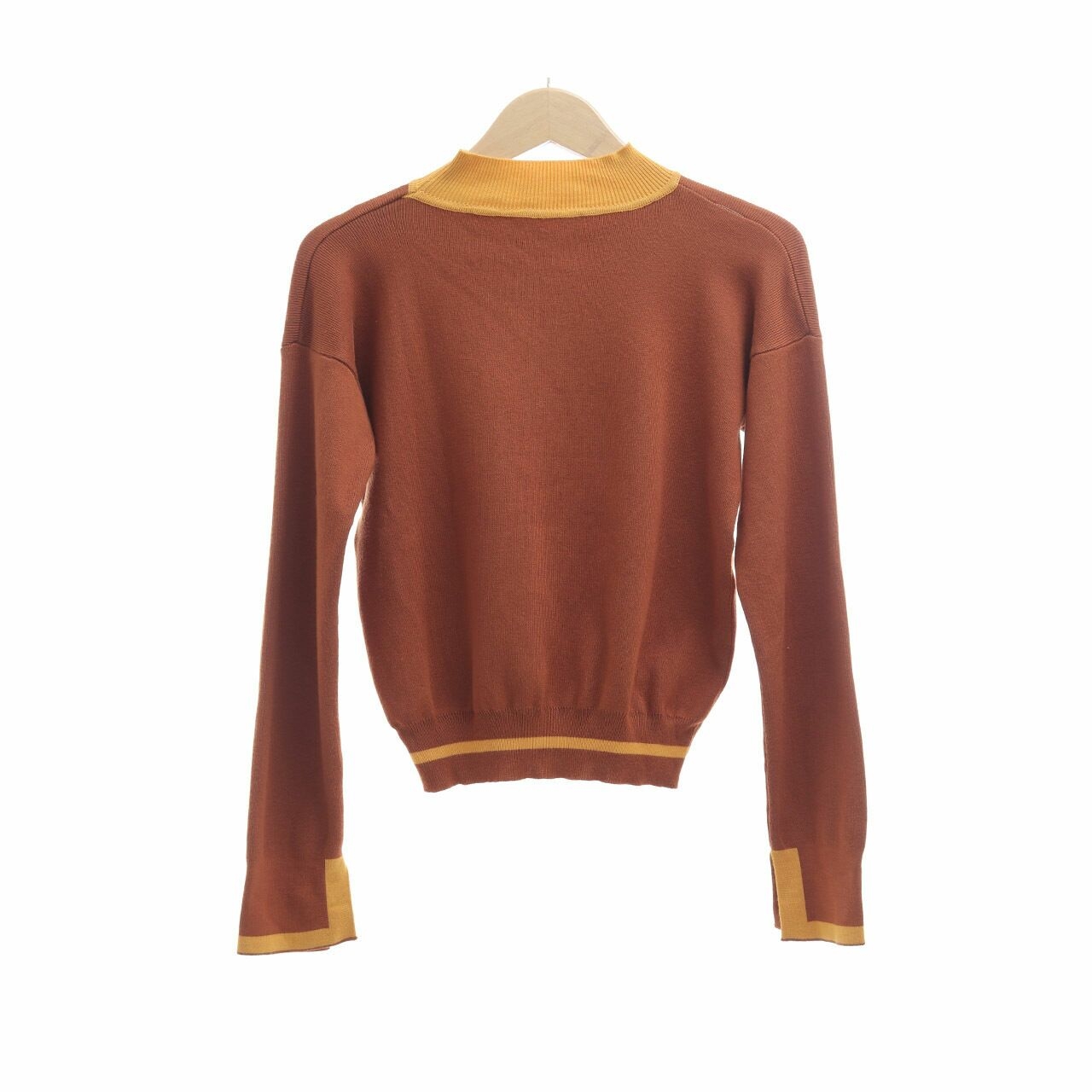 Someday Mustard & Brown Sweater