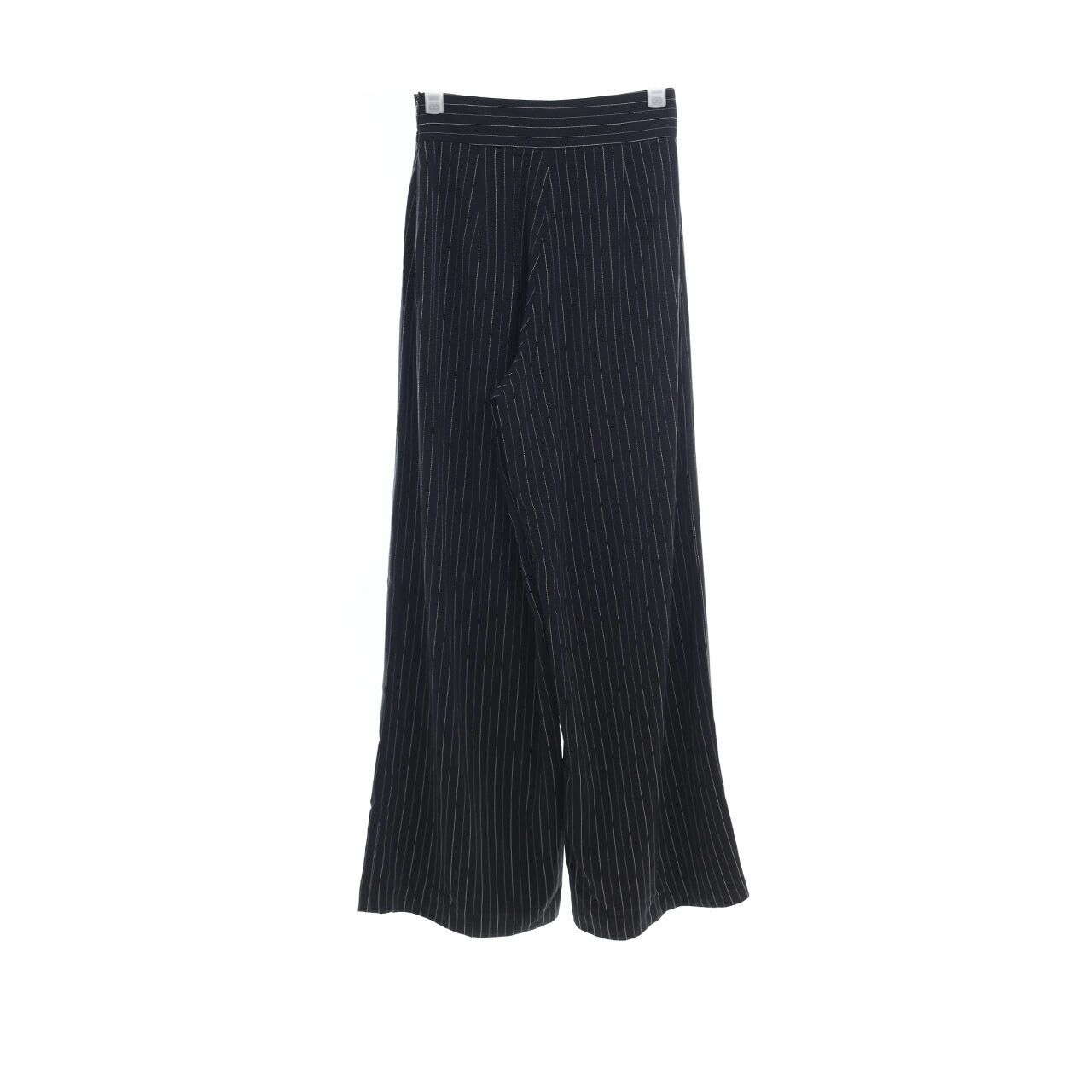 ANG STUDIO Black Striped Trousers