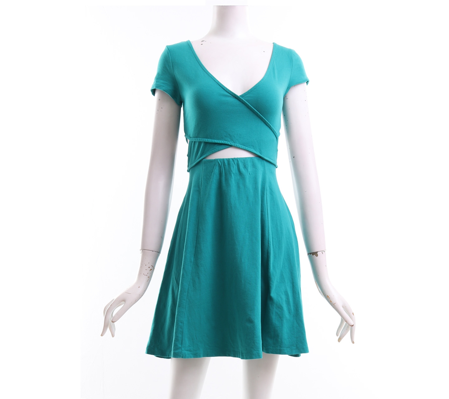 H&M Green Open Back & Front Mini Dress