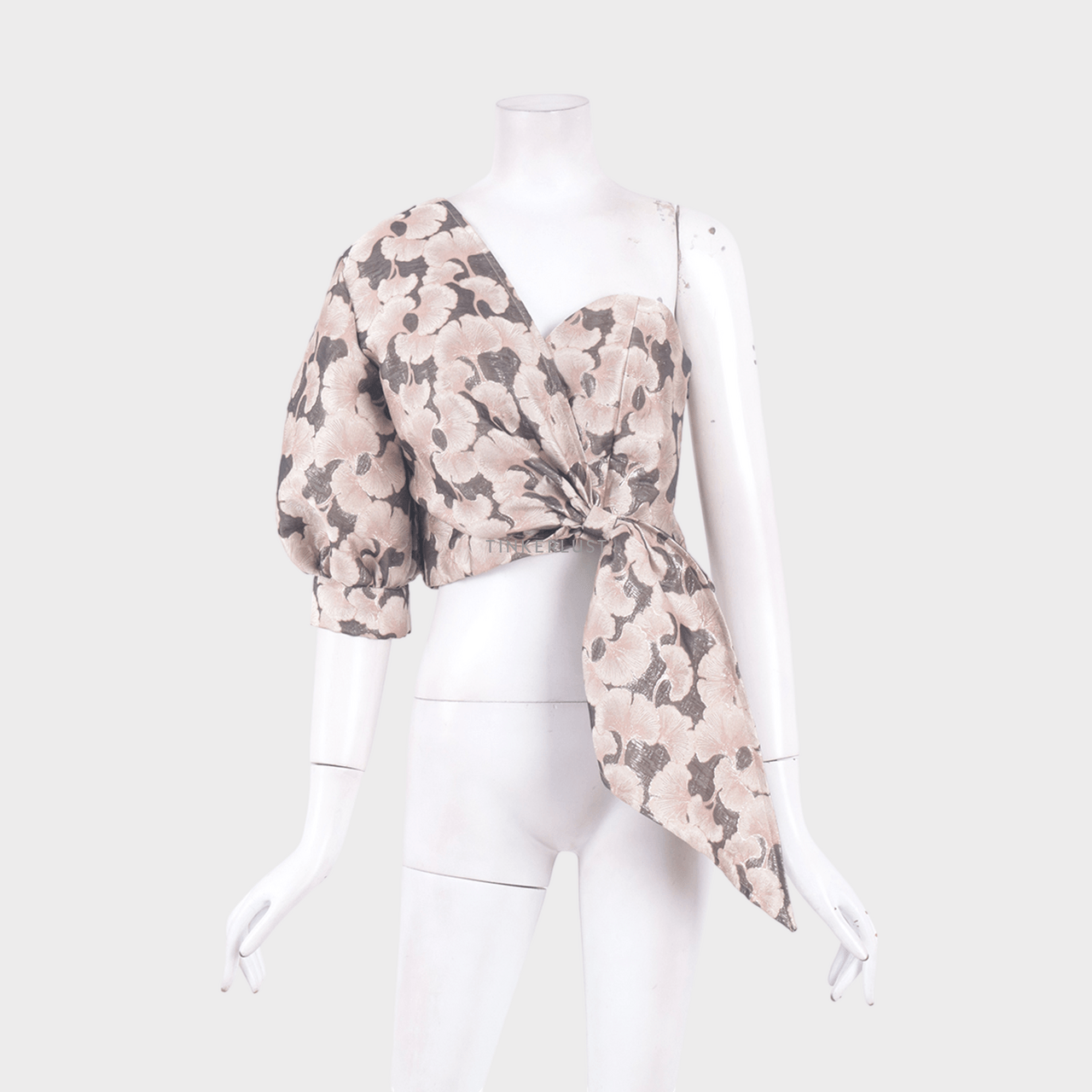 Poise24 Brown & Rose Gold Floral Blouse