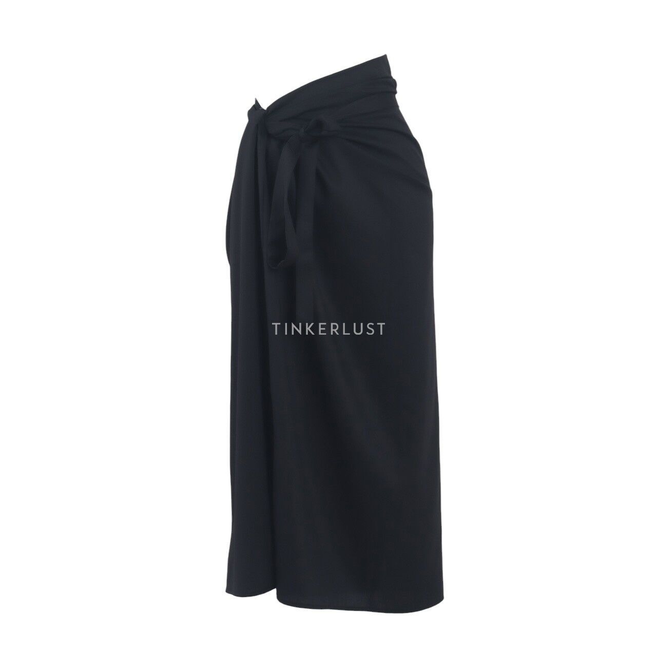 Shop At Velvet Black Slit Midi Skirt