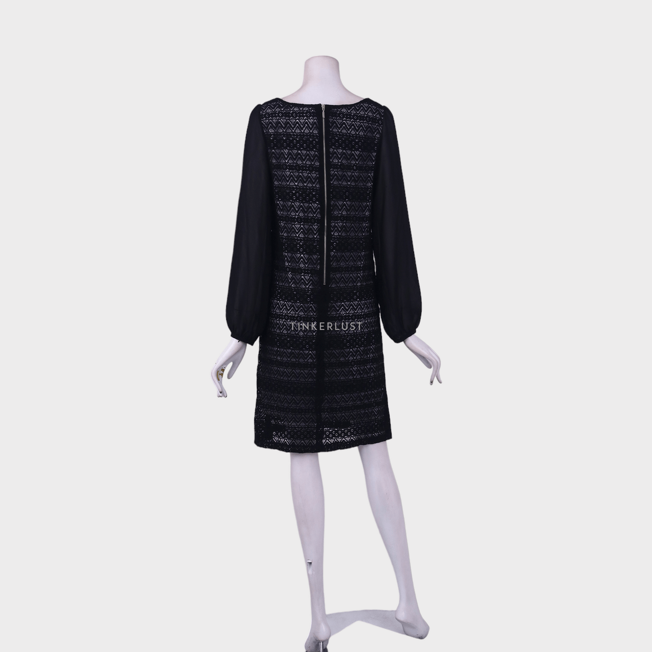 Promod Black Lace Midi Dress