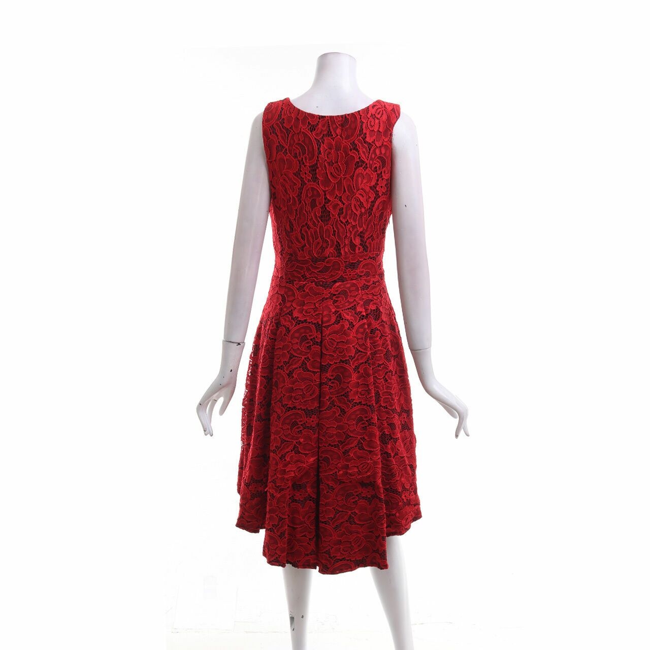rampage Red Lace Hi-Lo Mini Dress