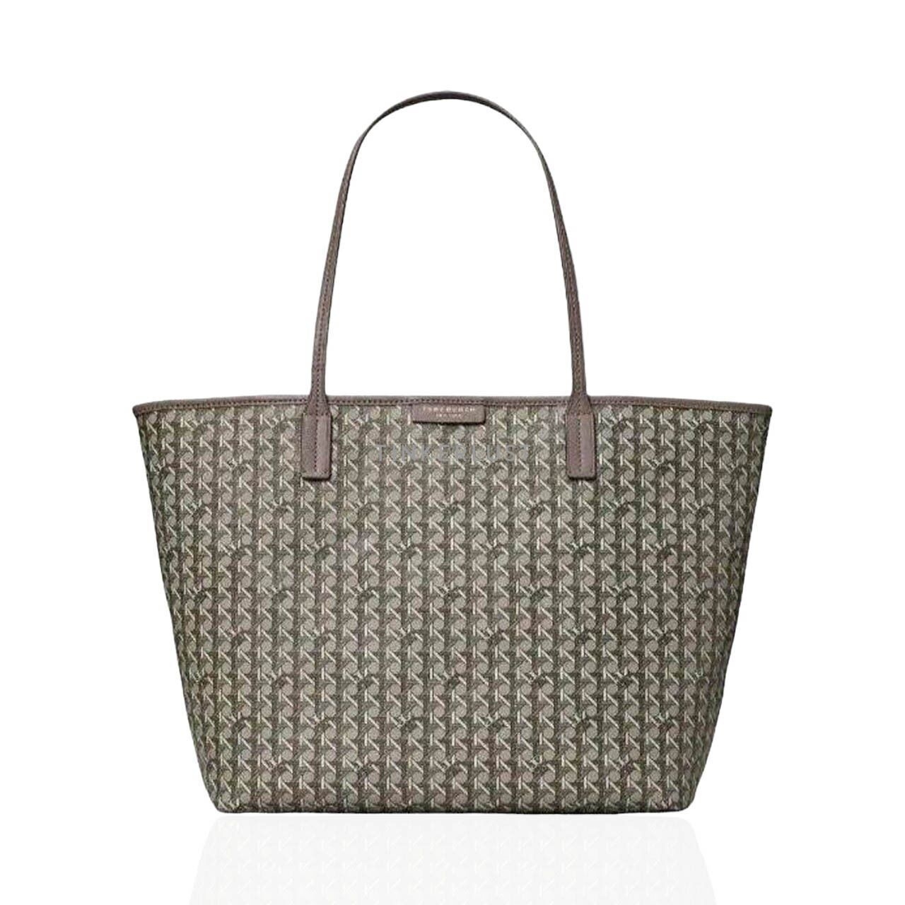 Tory Burch Ever-Ready Zip In Zinc Large Tote Bag 