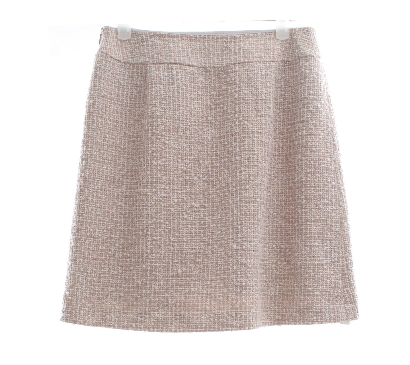Natural Beauty Basic Light Brown Tweed Mini Skirt