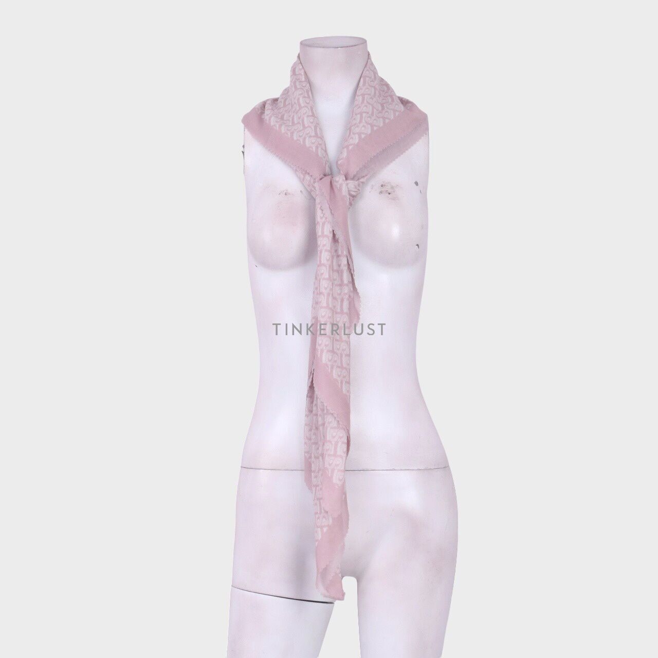 Button Scarves Soft Pink Printted Scarf