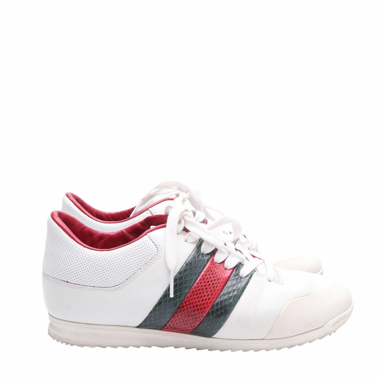 Gucci White Green Red Stripe Sneakers