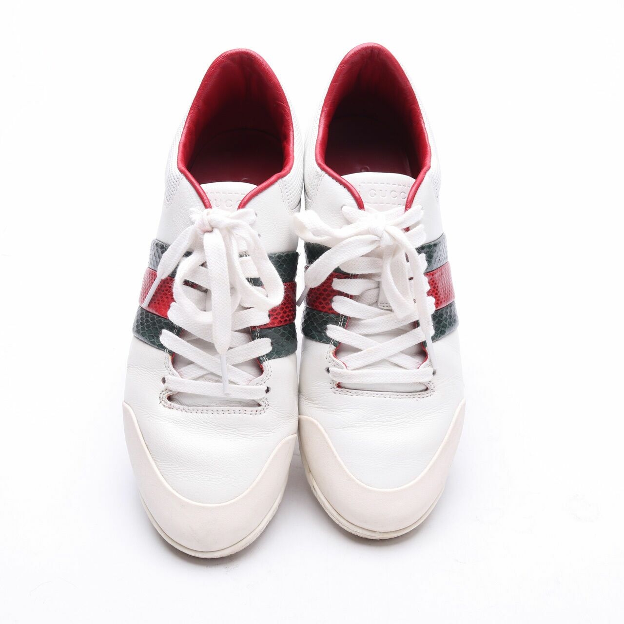 Gucci White Green Red Stripe Sneakers