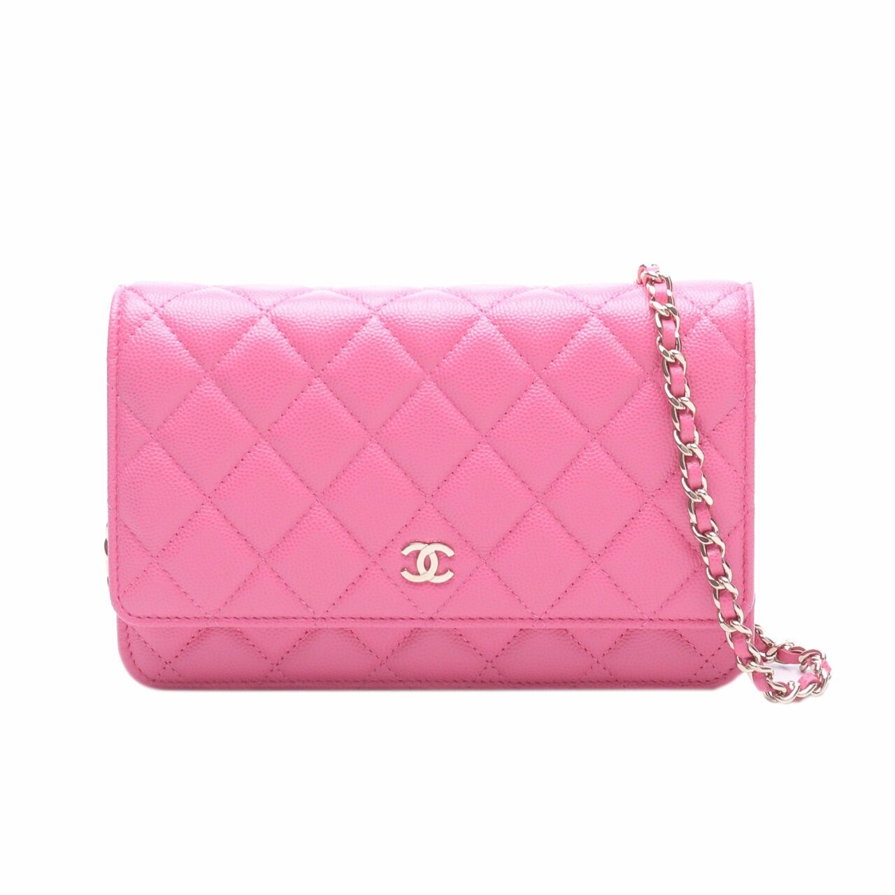 Chanel Caviar LGHW Wallet on Chain Shoulder Bag