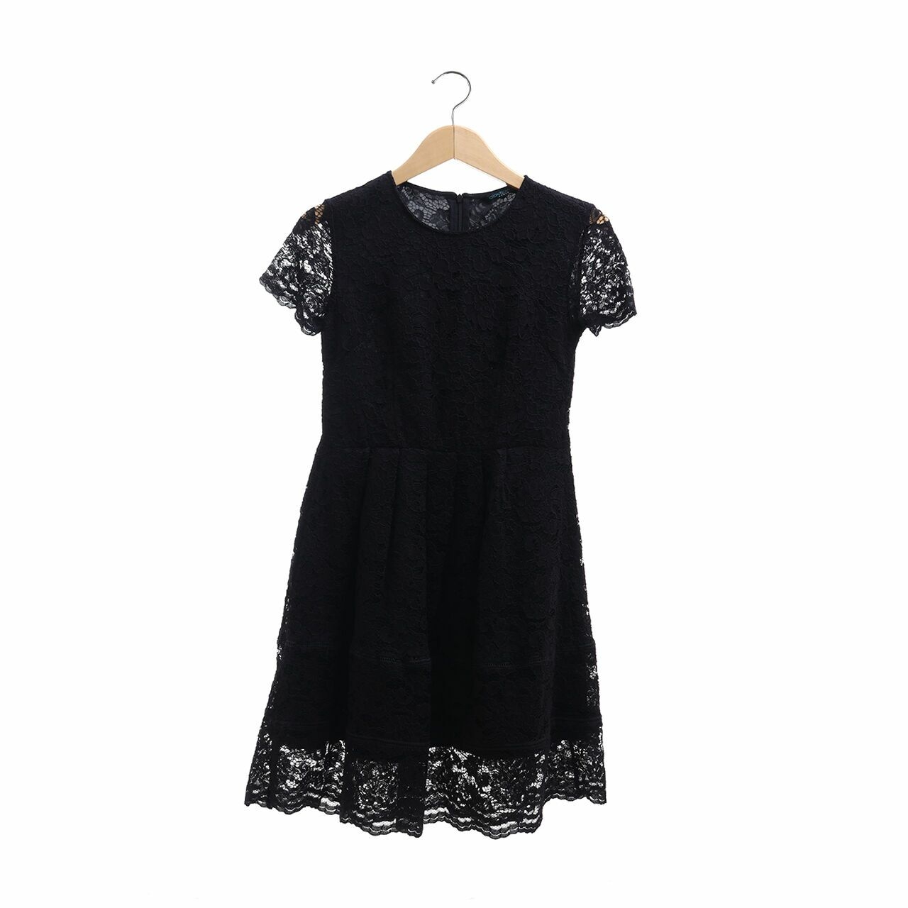 Contempo Black Lace Mini Dress