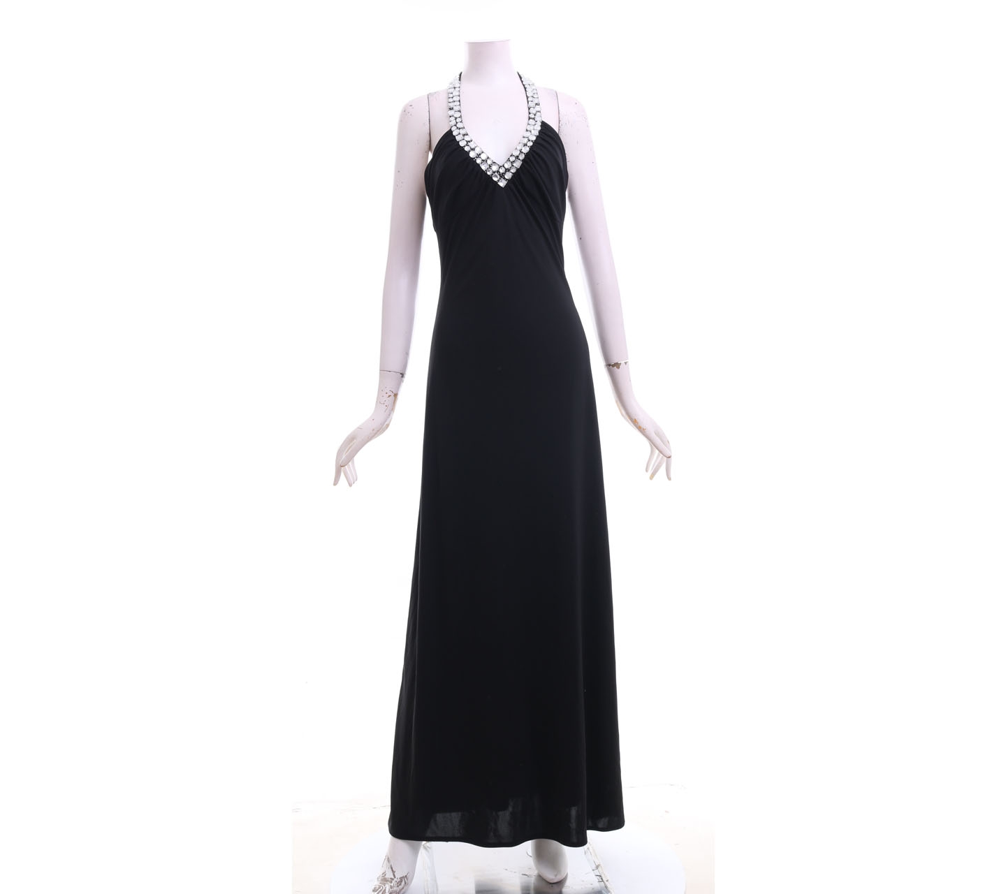 Morgan Co Black Sequin Long Dress
