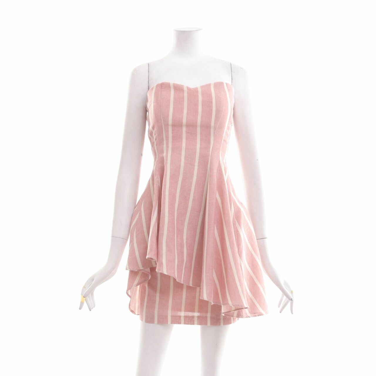 MM COUTURE Pink Stripes Tube Sleeveless