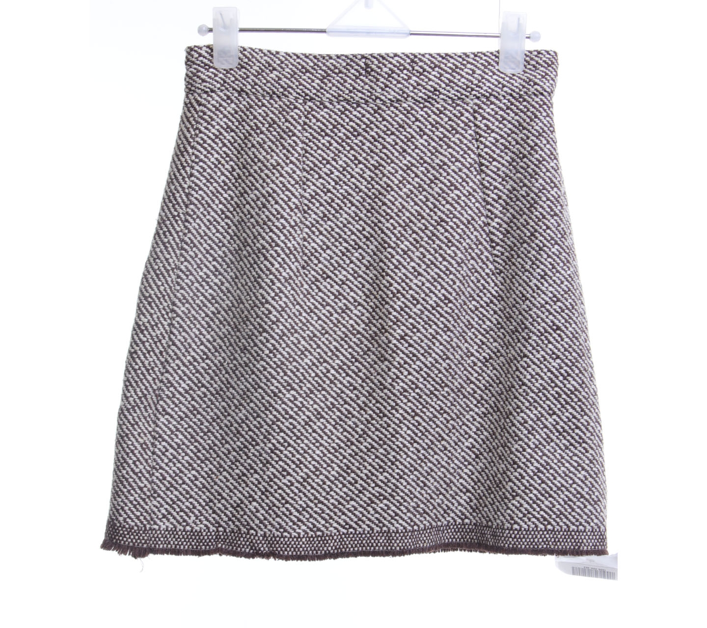Brown Wool Mini Skirt