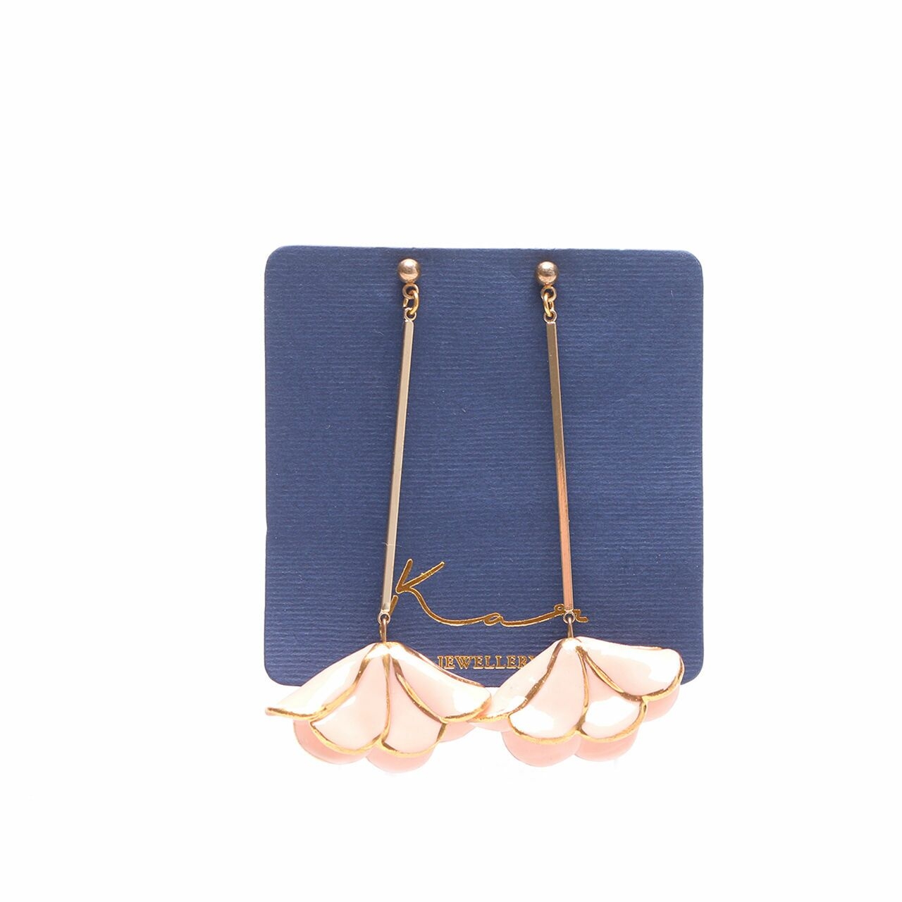 Kar Jewellery Gold/Pink Floral Earring Jewellery