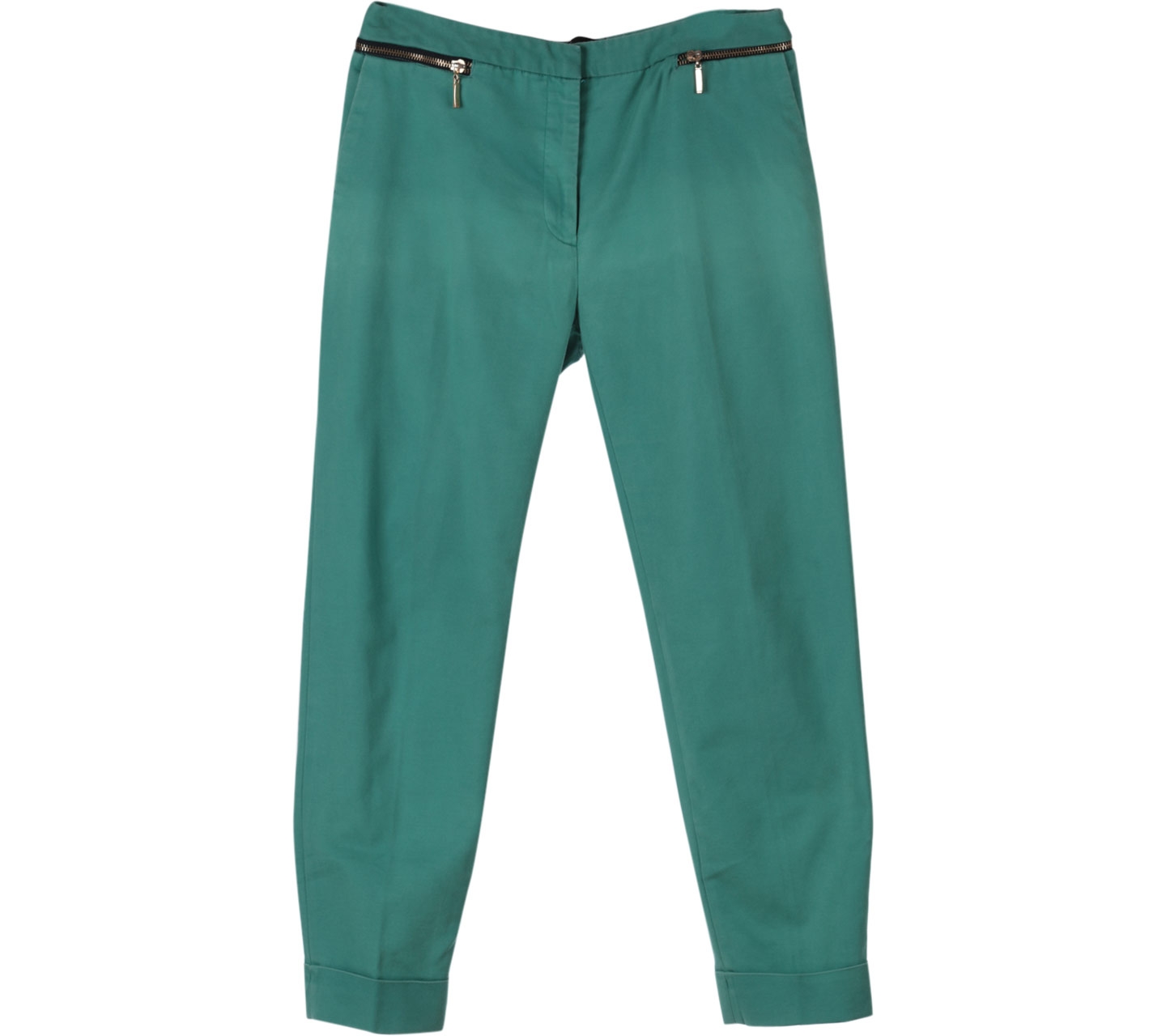 Zara Green Zipper Pants Pants