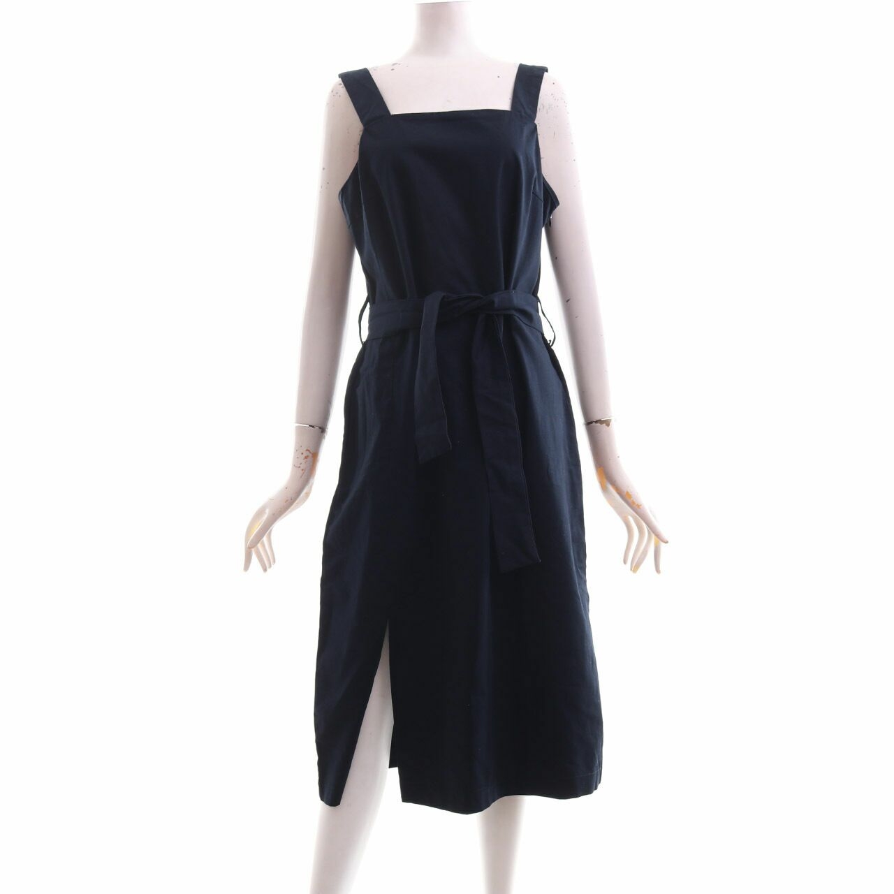 Schoncouture Navy With Slit Mini Dress