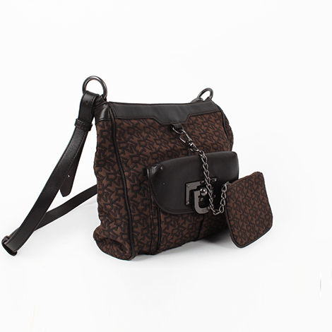 DKNY Brown Leather Shoulder Bag