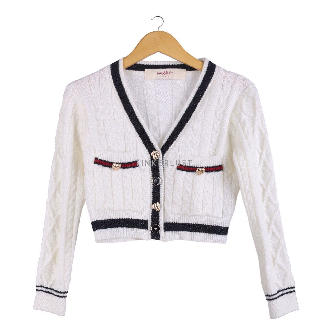 love-and-flair Black & White Cardigan