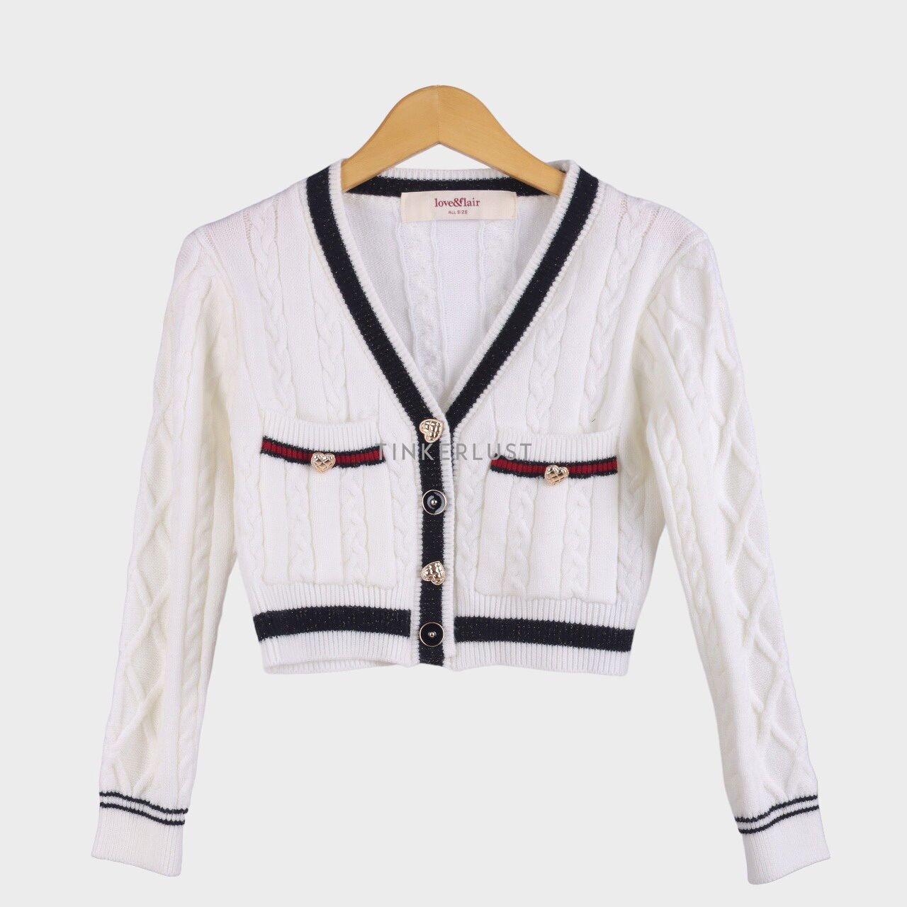 love-and-flair Black & White Cardigan