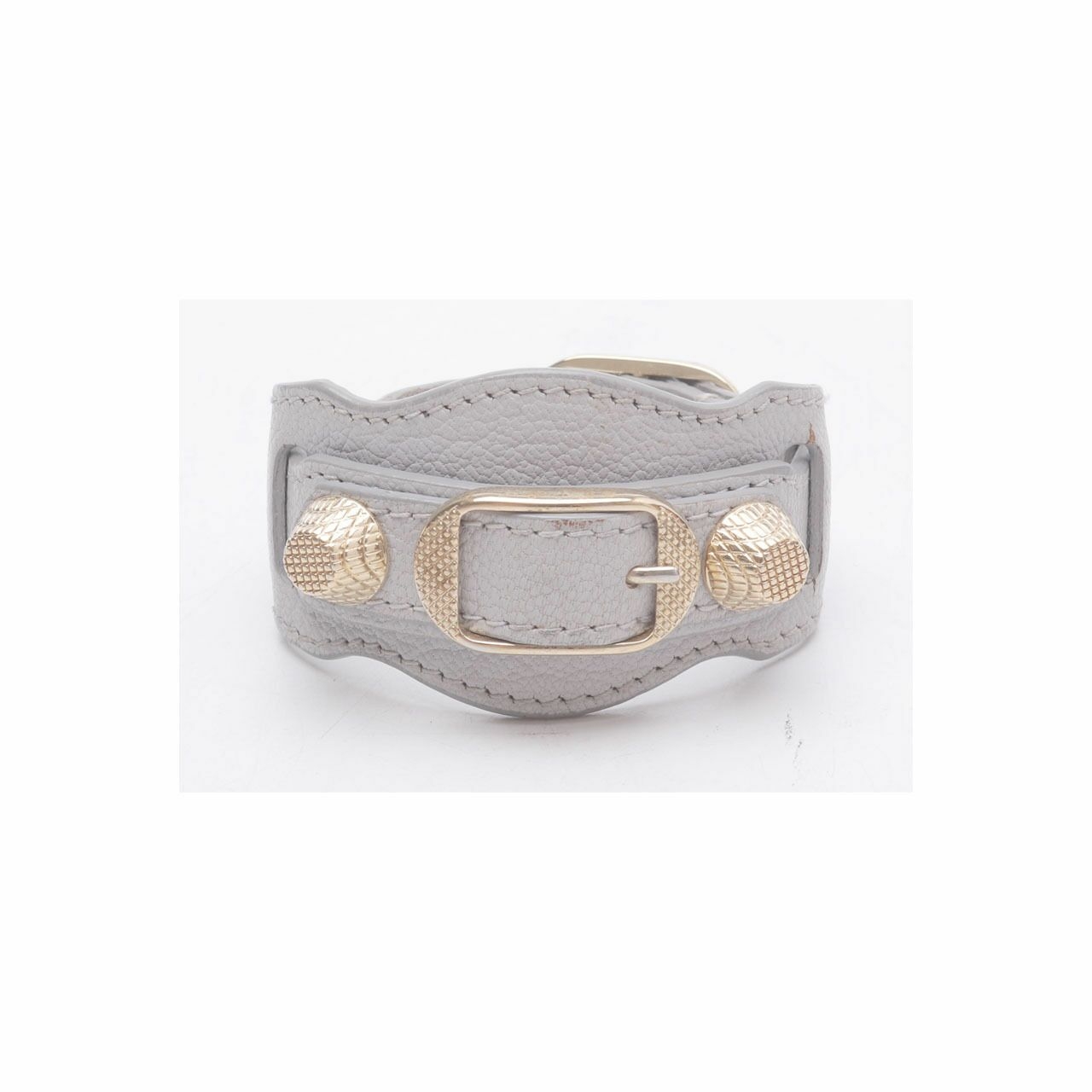 Balenciaga Grey Gold Hardware Studs Bracelet