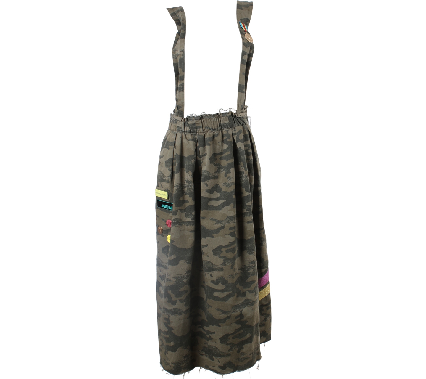 Zara Green Army patched Skirt