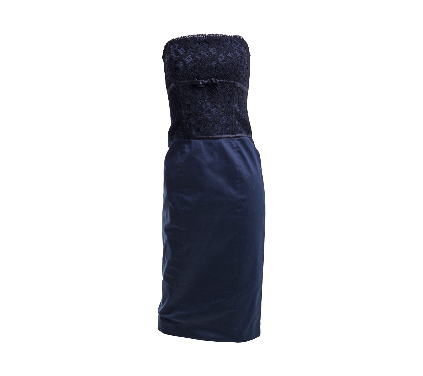 Warehouse Dark Blue And Black Tube Mini Dress