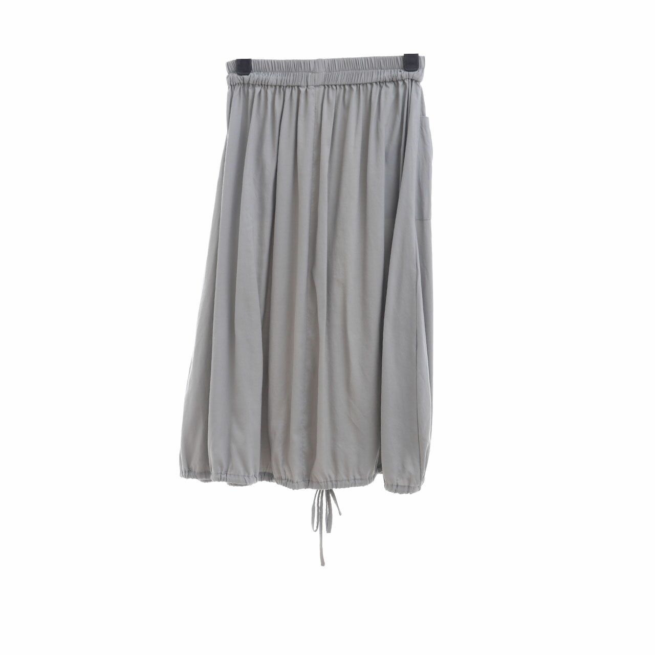 Maen Kaen Light Grey Midi Skirt