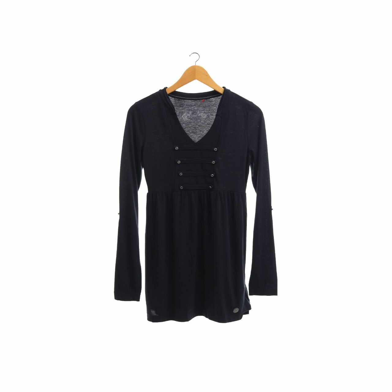 QS by s.Oliver Black Long Sleeve Blouse