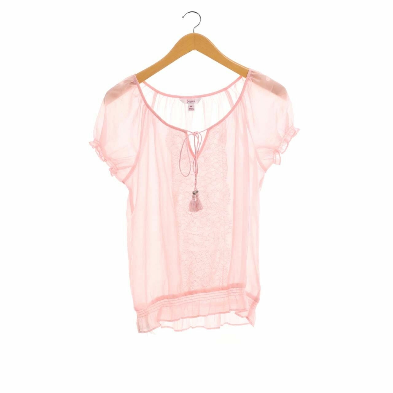 Candies Pink Short Sleeve Blouse