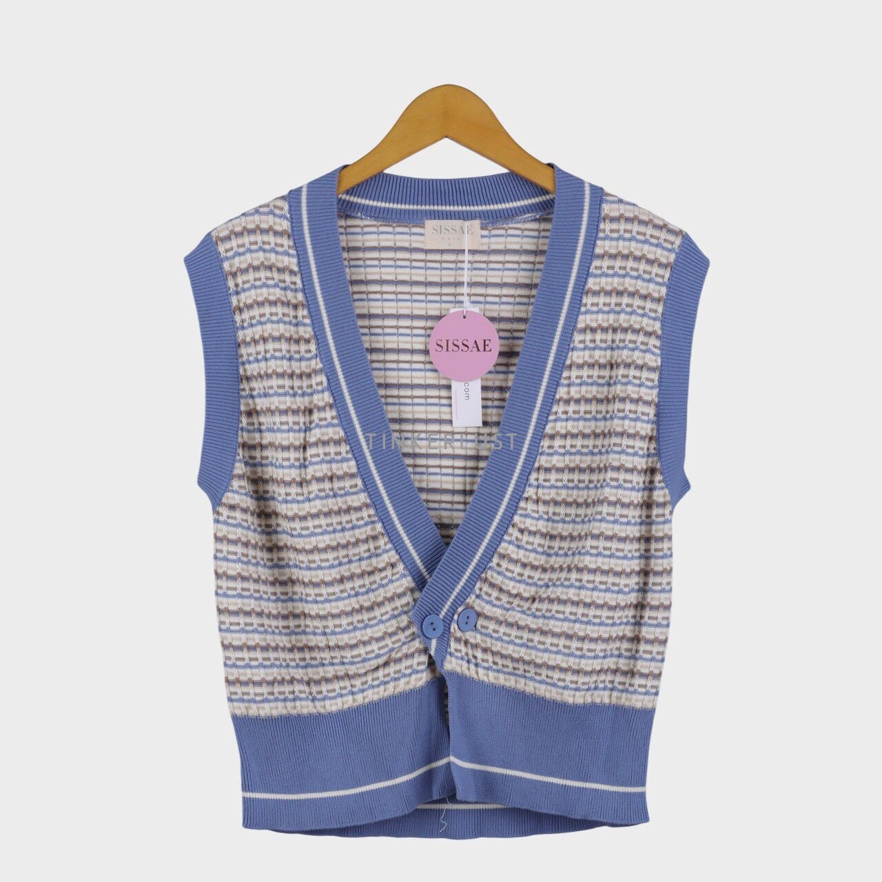 Sissae Blue & Multi Knit Vest