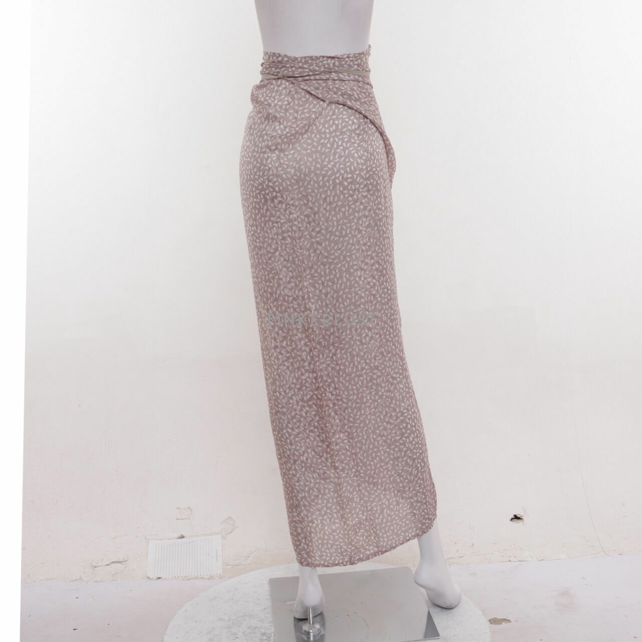 Nona Rara Light Taupe Pattern Midi Skirt