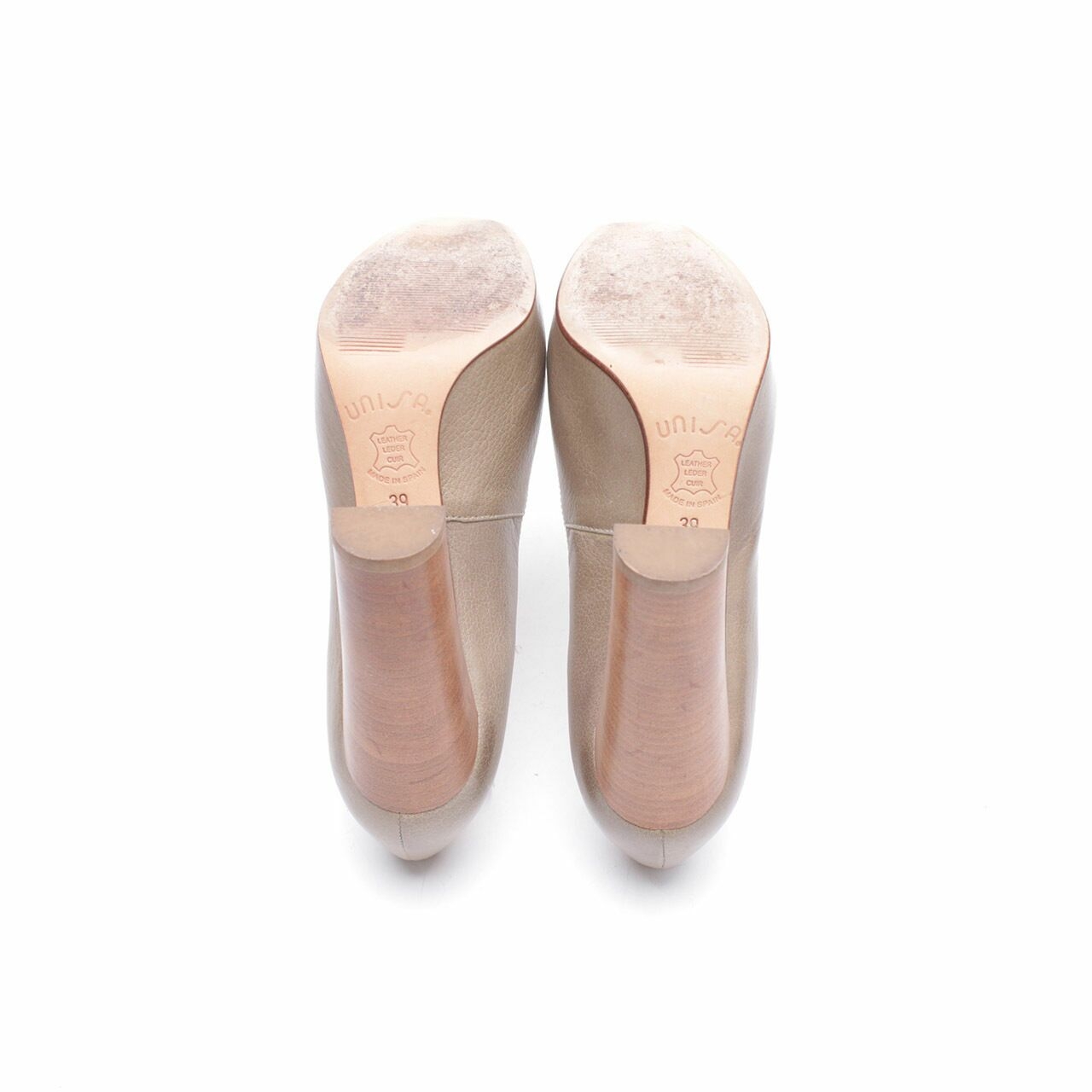 Unisa Olive Leather Heels