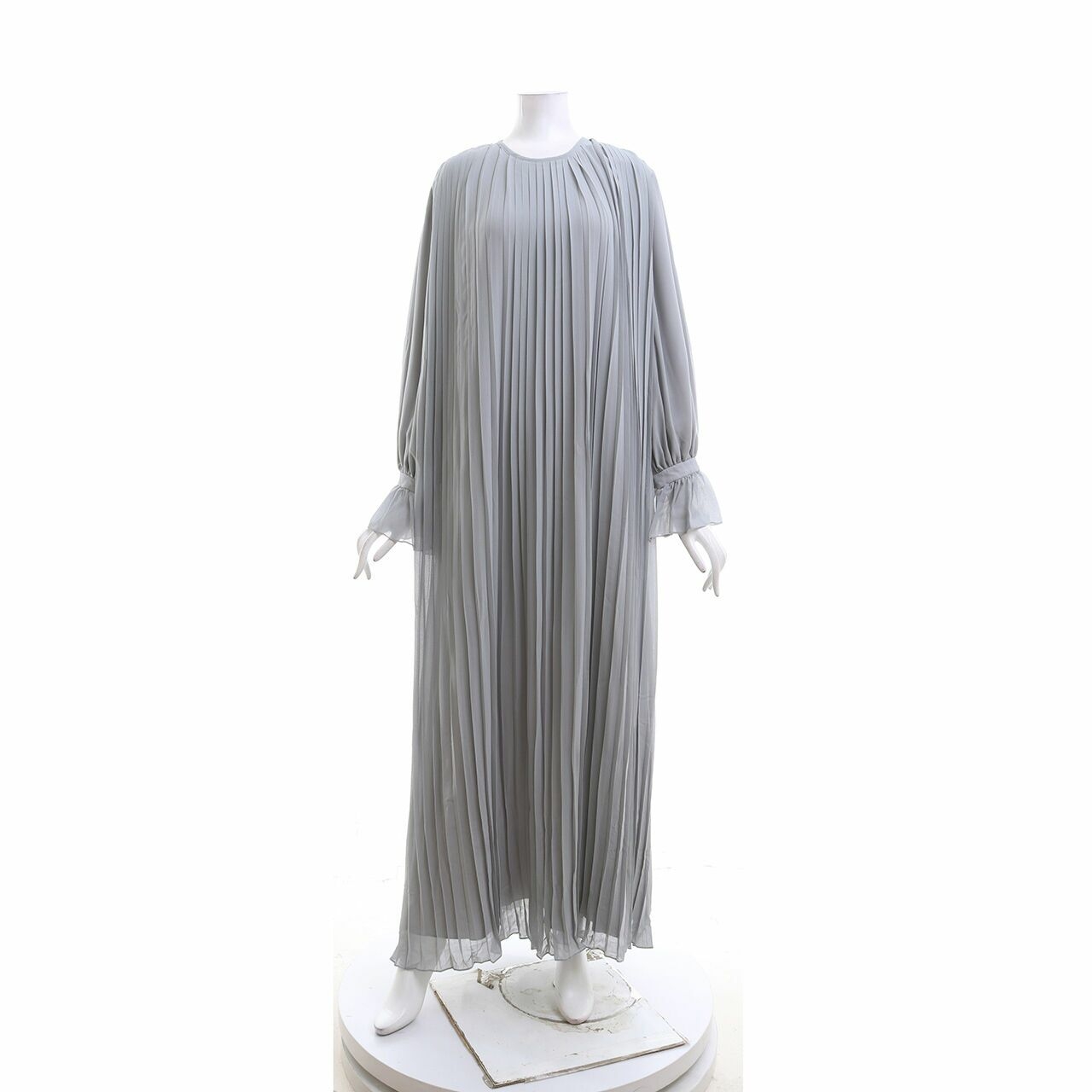 Riamiranda Grey Pleated Long Dress