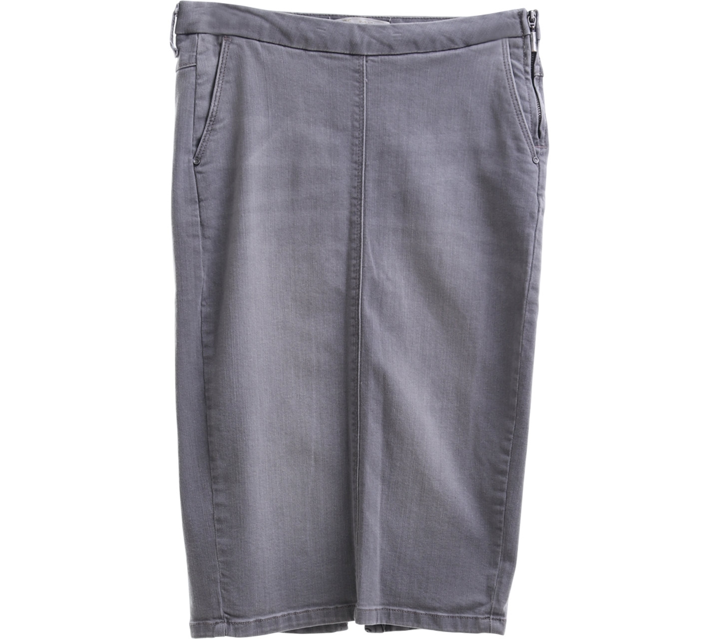 Zara Grey Denim Mini Skirt
