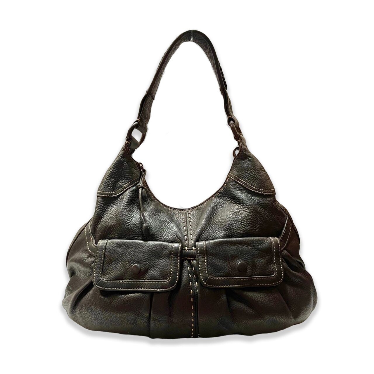 Cole Haan Dark Brown Tote Bag Leather