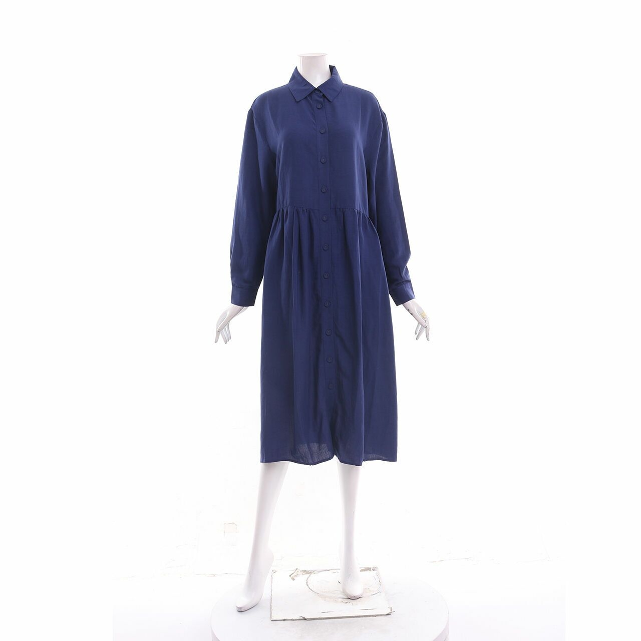 Auguste Blue Midi Shirt Dress