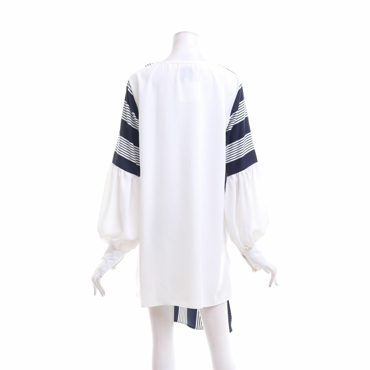 KIA By Zaskia Sungkar Navy White Stripes Blouse
