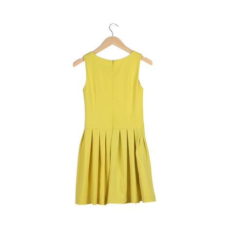 Yellow Bird Sleeveless Midi Dress