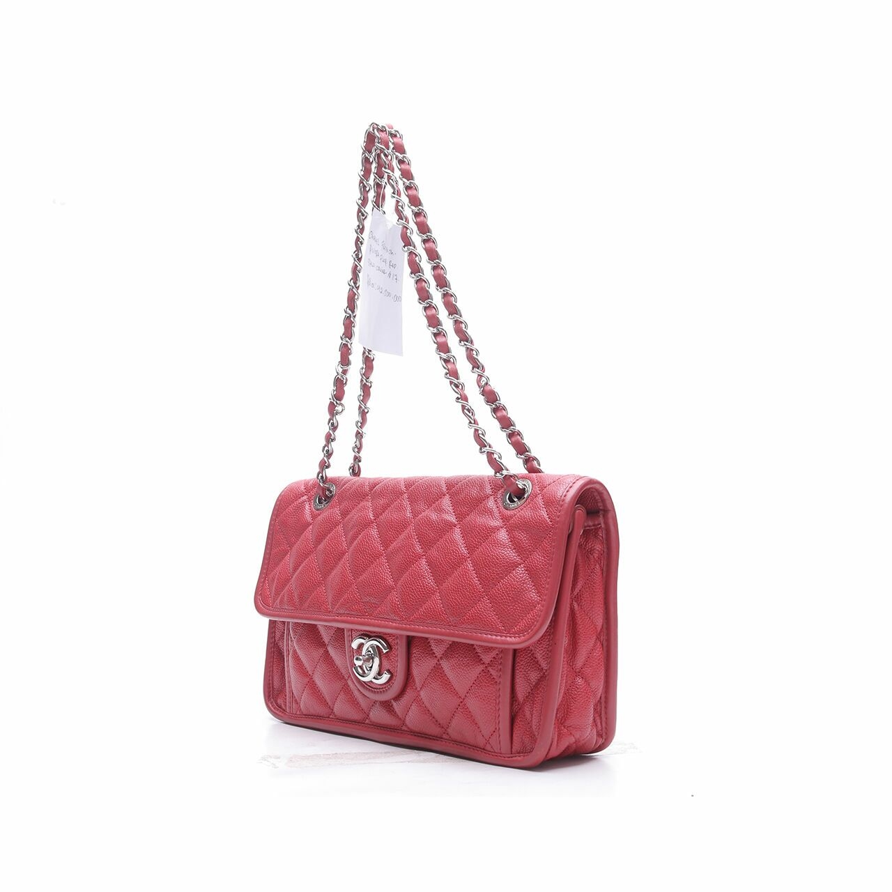 Chanel Caviar Quilted French Riviera Flap Red Shoulder Bag