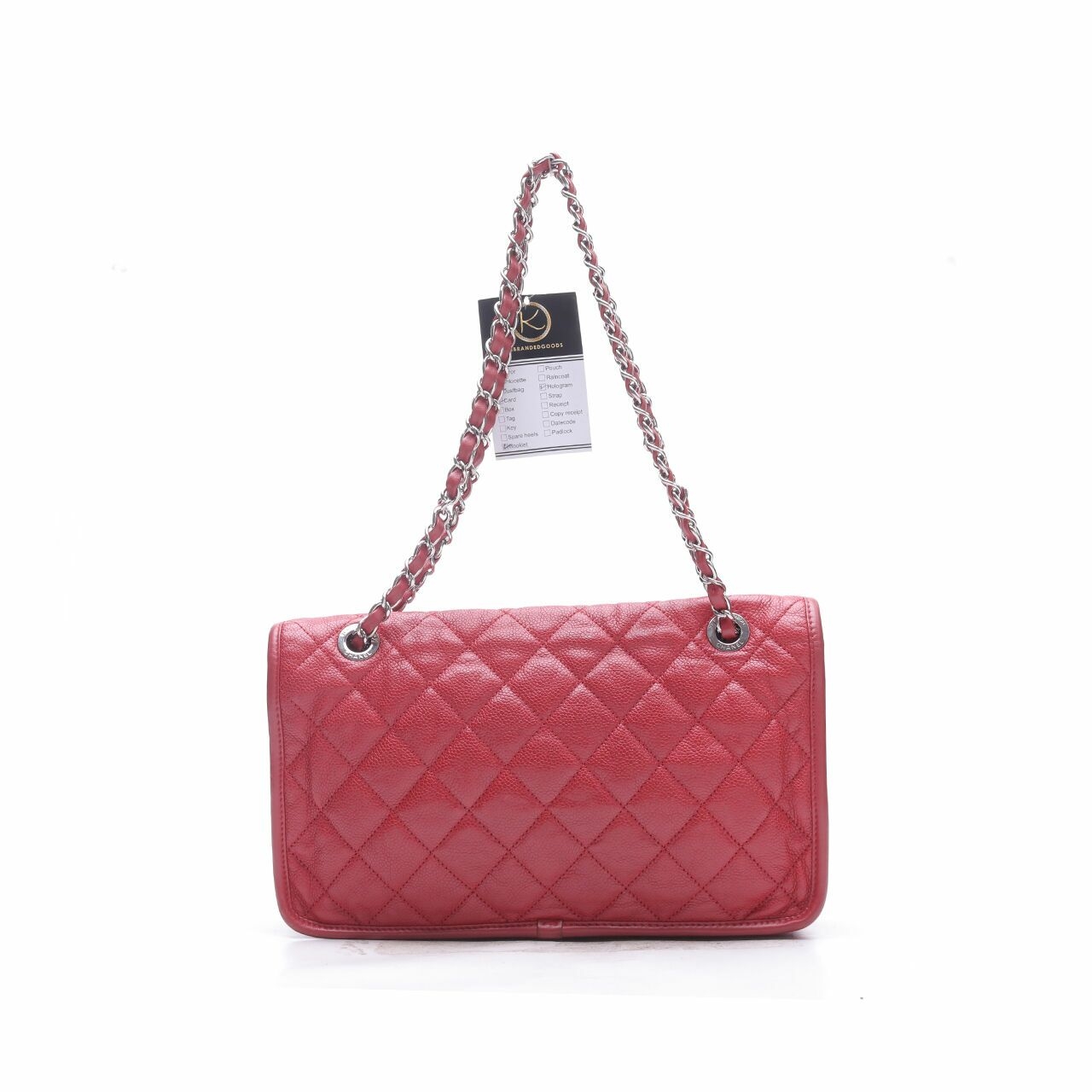 Chanel Caviar Quilted French Riviera Flap Red Shoulder Bag