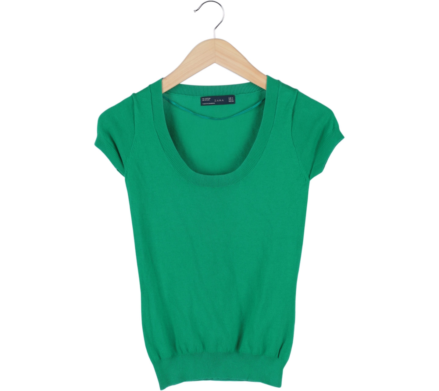 Zara Green Knitted Blouse
